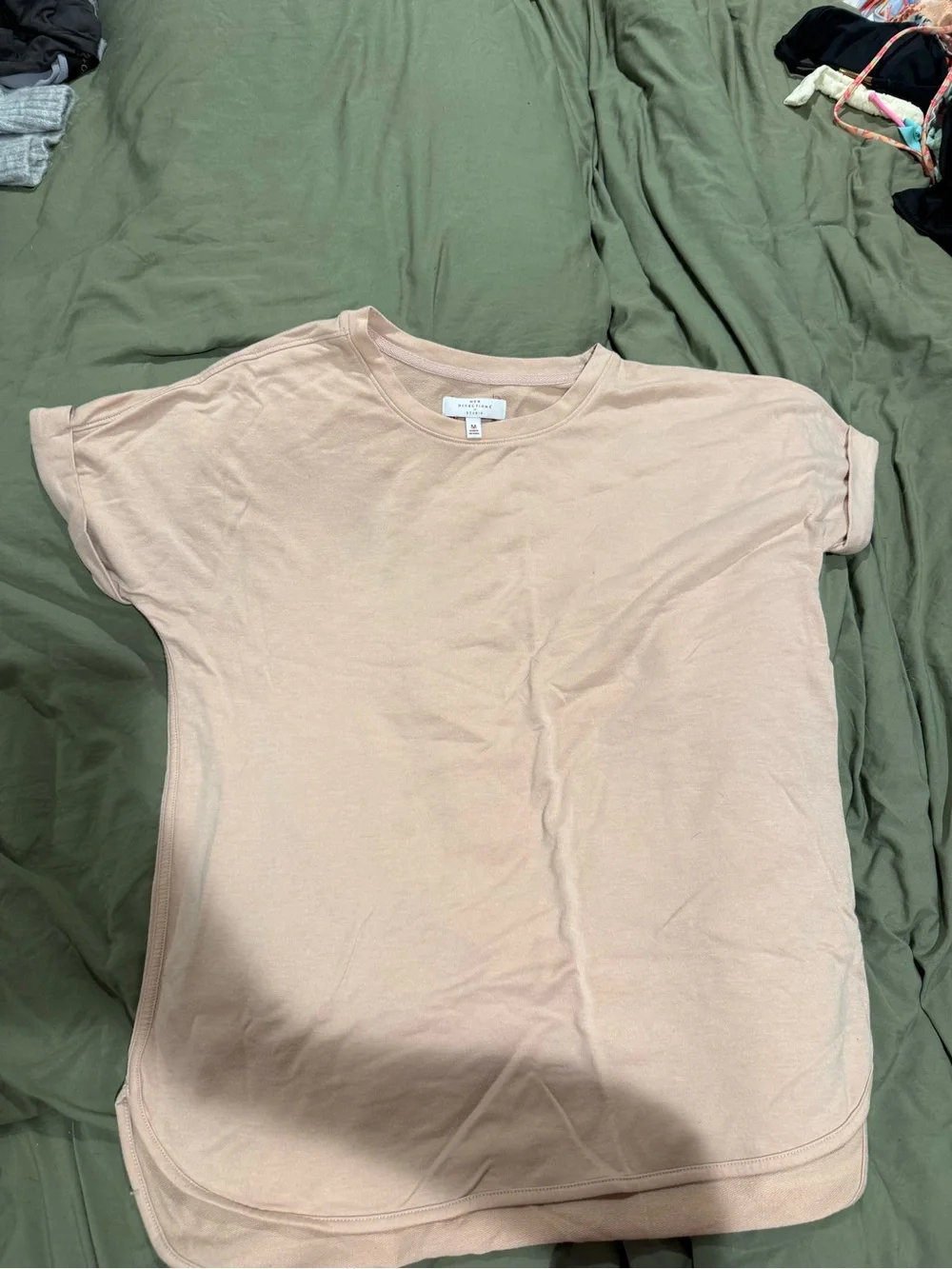 new directions Blush Crewneck Short Sleeve Tee